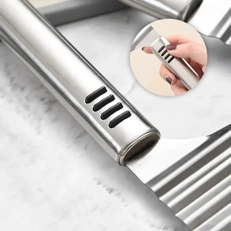 coupe frite ondulée inox avec ergonomie confortable
