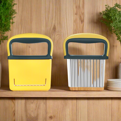Coupe frite dentelée variante jaune
