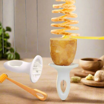 coupe frite rotatif avec pique pour légumes

