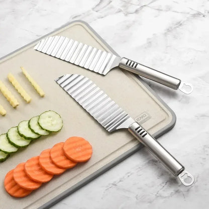 coupe frite ondulée inox polyvalent pour multiples usages
