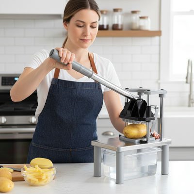 coupe frite professionnel rapido avec poignee ergonomique
