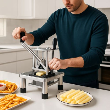 coupe frite professionnel avec presse robuste
