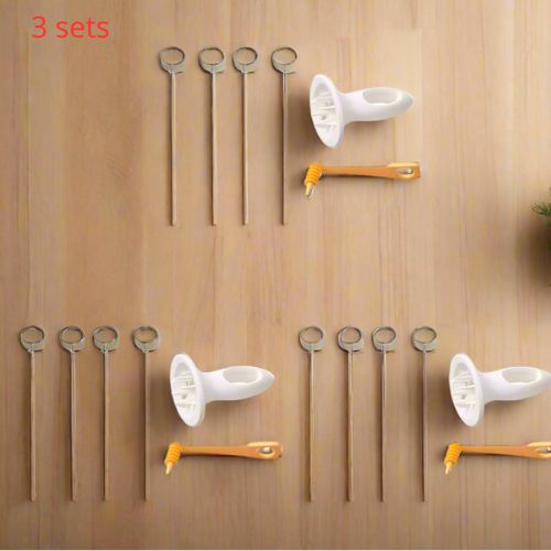coupe frite rotatif en set de trois pièces
