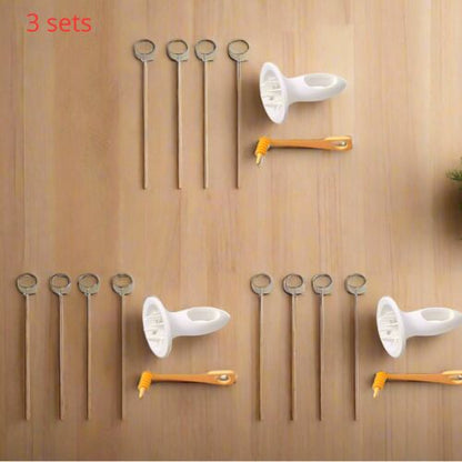 coupe frite rotatif en set de trois pièces
