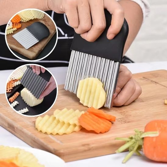 Coupe frite ondulée pour tranches de pommes de terre uniformes
