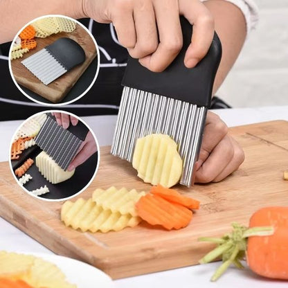 Coupe frite ondulée pour tranches de pommes de terre uniformes
