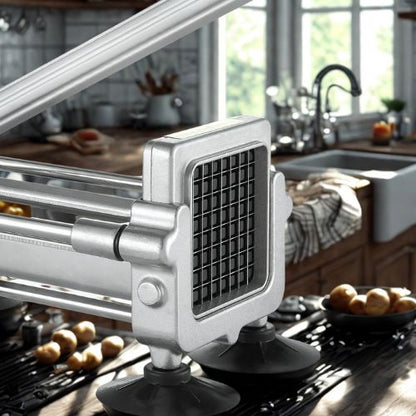 coupe frites poignee avec grilles interchangeables
