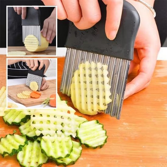 Coupe frite ondulée pour légumes et pommes de terre
