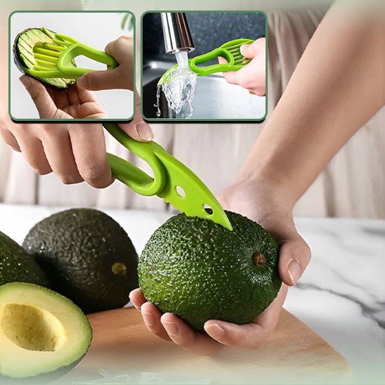 Couteau cuisine avocat avec trancheur intégré précis et polyvalent
