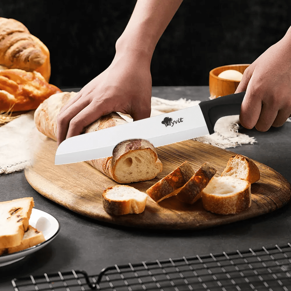 Set de couteau cuisine céramique avec lames colorées tranchantes
