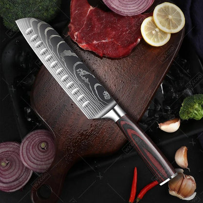 Couteau cuisine professionnel avec manche confortable
