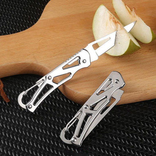 Couteau de cuisine duo lot de deux - ensemble porte-clés portables acier inoxydable
