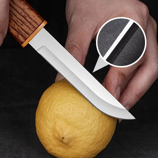 Couteau de cuisine double dragon lame séparable - design 2-en-1 innovant acier inoxydable
