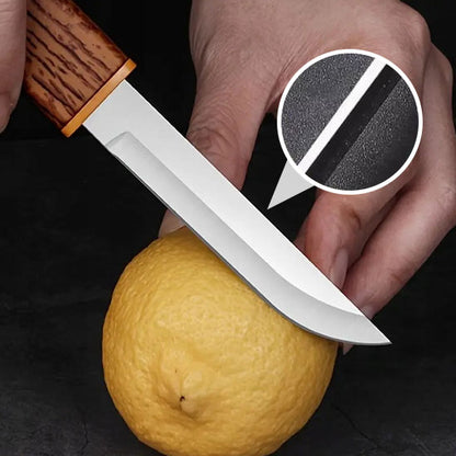 Couteau de cuisine double dragon lame séparable - design 2-en-1 innovant acier inoxydable
