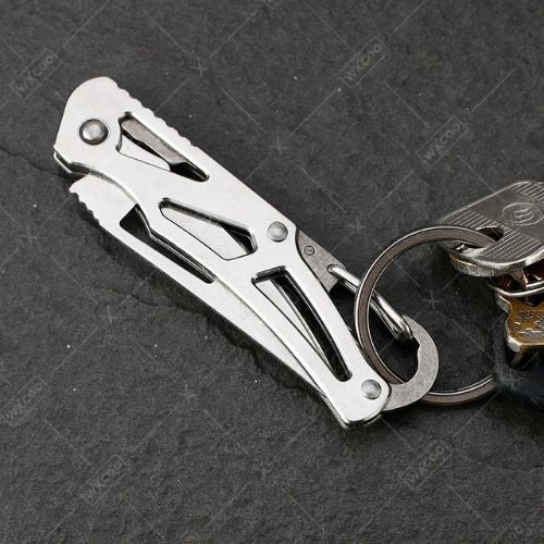 Couteau de cuisine porte-clé compact - attache pratique pour sac ou trousseau de clés
