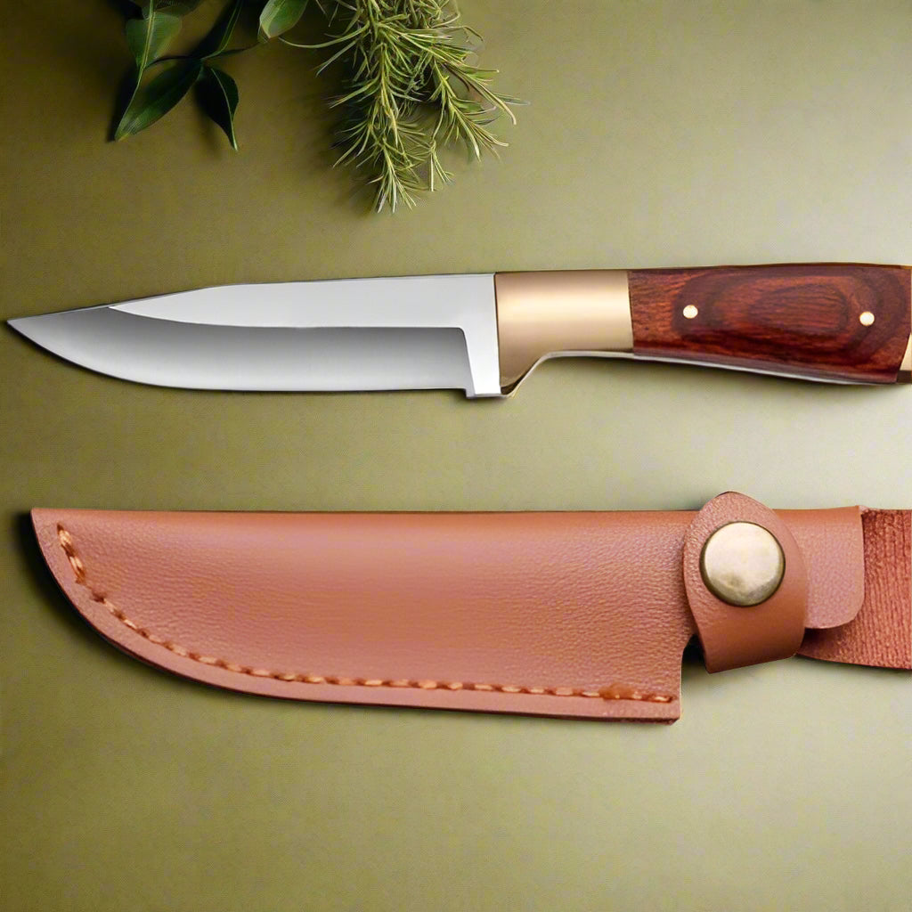 Couteau de cuisine manche rouge - version colorée portable et résistante

