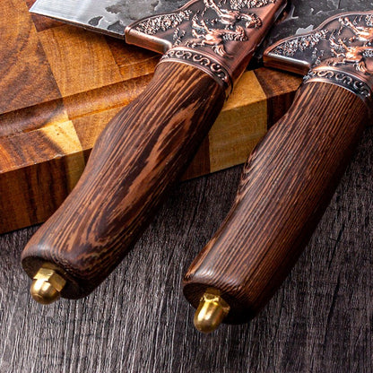 Couteau japonais manche ergonomique en bois
