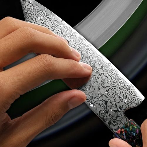 Couteau japonais damas Bunka précision professionnelle