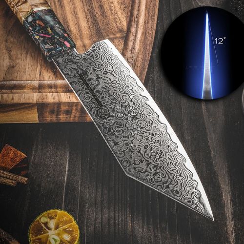 Couteau japonais damas Bunka acier multicouches premium