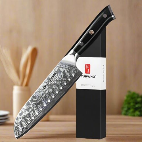 Couteau japonais Santoku avec boîte cadeau
