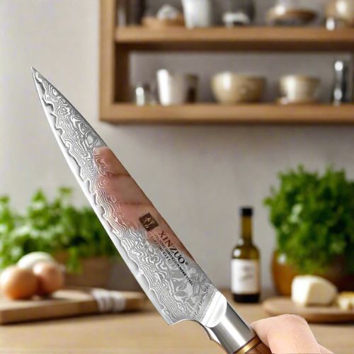 Couteau japonais XINZUO lame pointe précise affûtée
