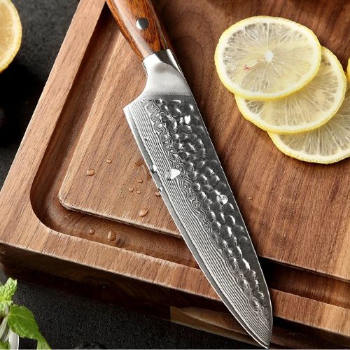 Couteau japonais santoku XINZUO avec citron
