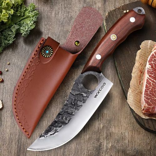 Couteau pour cuisine avec étui protection - rangement sécurisé pour lame forgée
