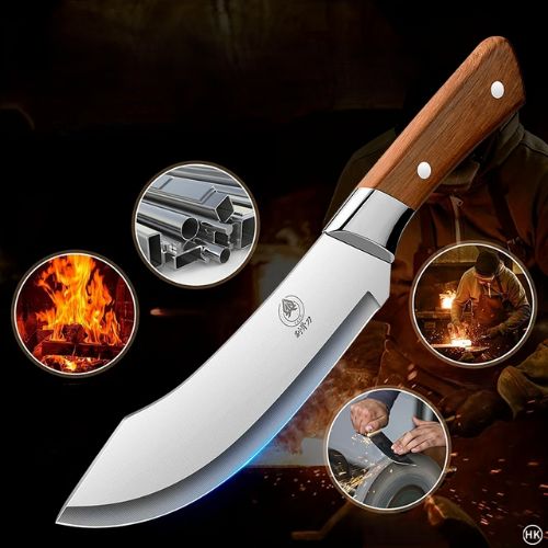 Couteau pour cuisine manche ergonomique en main - prise confortable pour découpes précises
