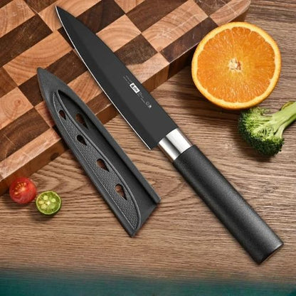 Couteau pour cuisine petit avec étui - format compact lame forgée acier inoxydable
