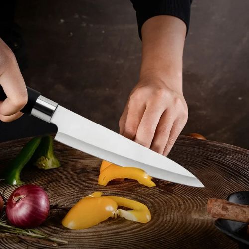 Couteau pour cuisine tranchant poivron finement - lame ultra-affûtée pour découpes parfaites