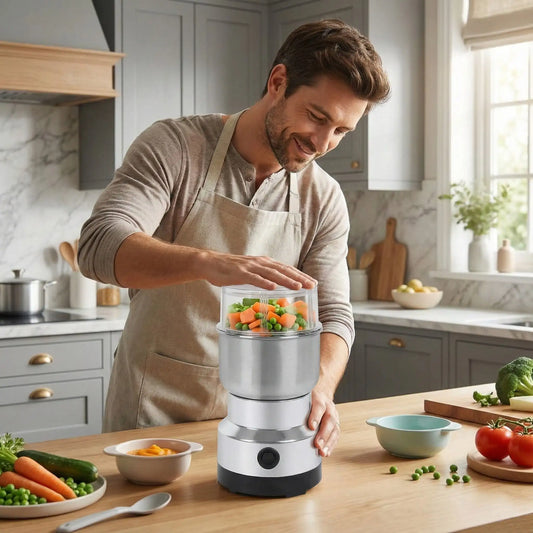 Mini hachoir électrique InoxPro en acier inoxydable 

