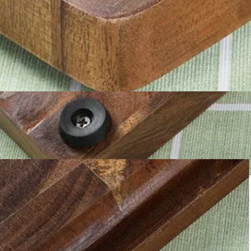 Planche à découper bois acacia - pieds antidérapants dessous
