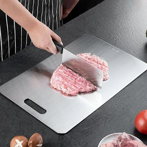 Planche a decouper titane portable pour boeuf
