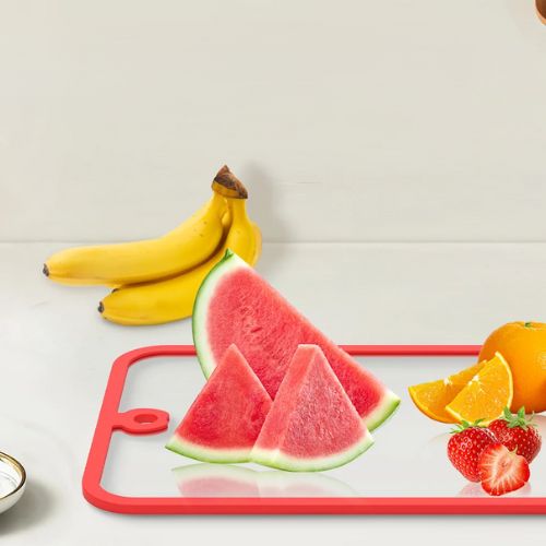 Planche a decouper verre trempé pour fruits frais
