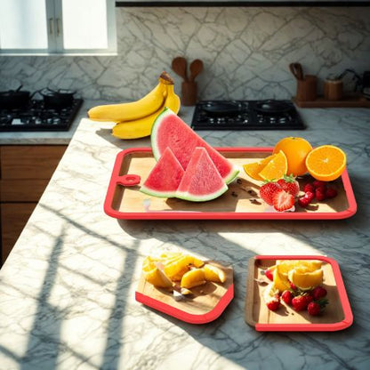 Planche a decouper verre trempé plateau service élégant
