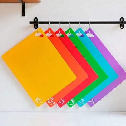 Planche a decouper flexible icônes code couleur aliments
