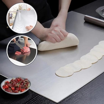 Planche a decouper acier inoxydable robuste

